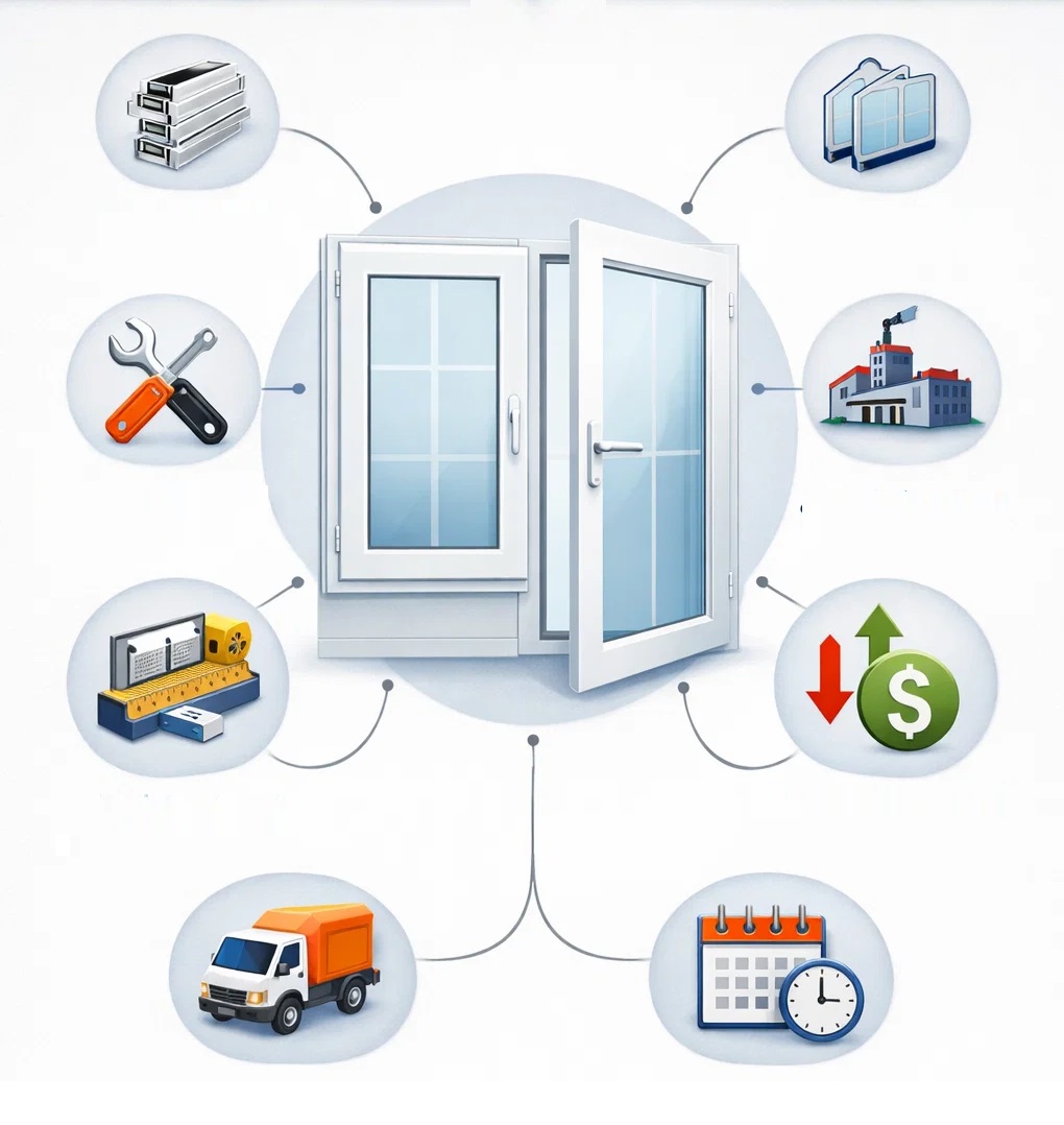 قیمت‌گذاری درب و پنجره UPVC